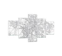 Cuadro Sobre Vidrio 125x70cm Cuadros Pared Ciudad Mapa Berlín Wall Art Prints