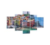 Cuadro Sobre Vidrio 125x70cm Cuadros Pared Colores Edificios Italia Wall Art