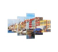 Cuadro Sobre Vidrio 125x70cm Cuadros Pared Copenhague Nahavn Barcos Wall Art