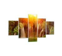 Cuadro Sobre Vidrio 125x70cm Cuadros Pared Croacia parque nacional cascada Art
