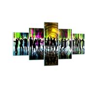 Cuadro Sobre Vidrio 125x70cm Cuadros Pared Disco música danza diversión Wall Art