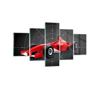 Cuadro Sobre Vidrio 125x70cm Cuadros Pared Fórmula F1 coche velocidad Wall Art