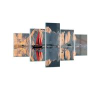 Cuadro Sobre Vidrio 125x70cm Cuadros Pared Glaciar Océano Groenlandia Wall Art