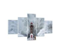 Cuadro Sobre Vidrio 125x70cm Cuadros Pared Linterna Mar Tormenta Wall Art Prints