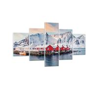 Cuadro Sobre Vidrio 125x70cm Cuadros Pared Lofoten Aldea Pesca Wall Art Prints