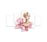 Cuadro Sobre Vidrio 125x70cm Cuadros Pared Mujer Artista Moda Wall Art Prints