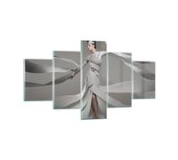 Cuadro Sobre Vidrio 125x70cm Cuadros Pared Mujer modelo rayas las emociones Art