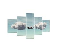 Cuadro Sobre Vidrio 125x70cm Cuadros Pared Nubes Hamaca Descanso Wall Art Prints