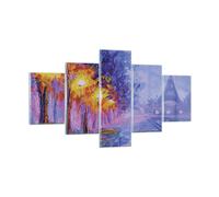 Cuadro Sobre Vidrio 125x70cm Cuadros Pared París Faroles Eiffel Wall Art Prints