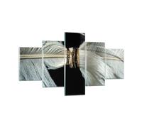 Cuadro Sobre Vidrio 125x70cm Cuadros Pared Pluma Romántico Matrimonio Wall Art