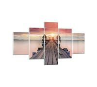 Cuadro Sobre Vidrio 125x70cm Cuadros Pared Puente Madera Paseo Wall Art Prints