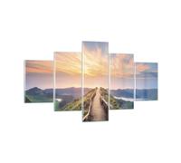 Cuadro Sobre Vidrio 125x70cm Cuadros Pared Sendero Montaña Azores Wall Art