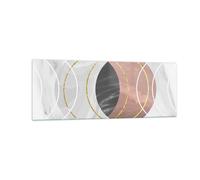 Cuadro Sobre Vidrio 140x50cm Cuadros Pared Abstracción Formas Pieza Wall Art