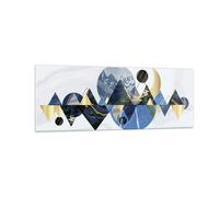 Cuadro Sobre Vidrio 140x50cm Cuadros Pared Abstracción Geométrica Montañas Art