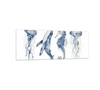 Cuadro Sobre Vidrio 140x50cm Cuadros Pared Animales Marinos Infantiles Wall Art
