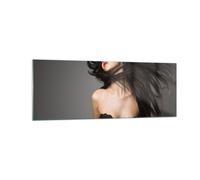 Cuadro Sobre Vidrio 140x50cm Cuadros Pared Belleza moda modelo posando Wall Art