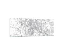 Cuadro Sobre Vidrio 140x50cm Cuadros Pared Ciudad Mapa Roma Wall Art Prints
