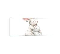 Cuadro Sobre Vidrio 140x50cm Cuadros Pared Conejo Liebre Infantil Wall Art