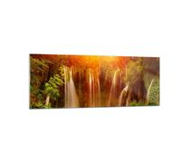 Cuadro Sobre Vidrio 140x50cm Cuadros Pared Croacia parque nacional cascada Art