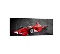 Cuadro Sobre Vidrio 140x50cm Cuadros Pared Fórmula F1 coche velocidad Wall Art