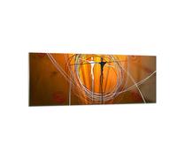 Cuadro Sobre Vidrio 140x50cm Cuadros Pared Gente danza líneas papel pintado Art