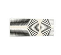 Cuadro Sobre Vidrio 140x50cm Cuadros Pared Líneas Óvalo Minimalismo Wall Art