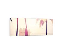 Cuadro Sobre Vidrio 140x50cm Cuadros Pared Llamarada Playa Surf Wall Art Prints