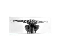 Cuadro Sobre Vidrio 140x50cm Cuadros Pared Modelo cuerpo músculos tatuaje Art
