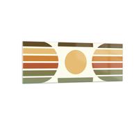Cuadro Sobre Vidrio 140x50cm Cuadros Pared Moderno Patrón Minimalista Wall Art