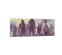 Cuadro Sobre Vidrio 140x50cm Cuadros Pared Personajes Halloween Misterio Art