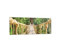 Cuadro Sobre Vidrio 140x50cm Cuadros Pared Puente Cuerda Selva Wall Art Prints