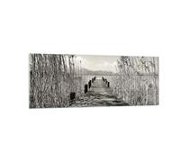 Cuadro Sobre Vidrio 140x50cm Cuadros Pared Puente Muelle Sepia Wall Art Prints