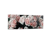 Cuadro Sobre Vidrio 140x50cm Cuadros Pared rosas flores hojas Wall Art Prints