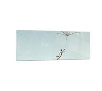 Cuadro Sobre Vidrio 140x50cm Cuadros Pared Vintage Irreal Metáfora Wall Art