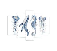 Cuadro Sobre Vidrio 150x100cm Cuadros Pared Animales Marinos Infantiles Wall Art