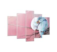Cuadro Sobre Vidrio 150x100cm Cuadros Pared Aves Azul Rama Wall Art Prints Decor