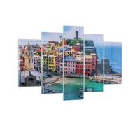 Cuadro Sobre Vidrio 150x100cm Cuadros Pared Colores Edificios Italia Wall Art