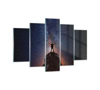 Cuadro Sobre Vidrio 150x100cm Cuadros Pared Cosmos Escala Hombre Wall Art Prints