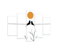 Cuadro Sobre Vidrio 150x100cm Cuadros Pared Cuadro Aves Sol Wall Art Prints