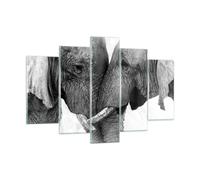 Cuadro Sobre Vidrio 150x100cm Cuadros Pared Elefantes Safari Bond Wall Art