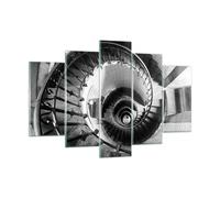 Cuadro Sobre Vidrio 150x100cm Cuadros Pared Escaleras Espiral Perspectiva Art