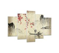 Cuadro Sobre Vidrio 150x100cm Cuadros Pared Flor Cerezas Japón Wall Art Prints