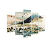 Cuadro Sobre Vidrio 150x100cm Cuadros Pared Japón Grullas Imagen Wall Art Prints