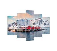 Cuadro Sobre Vidrio 150x100cm Cuadros Pared Lofoten Aldea Pesca Wall Art Prints