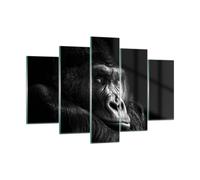 Cuadro Sobre Vidrio 150x100cm Cuadros Pared Mono Gorila Retrato Wall Art Prints