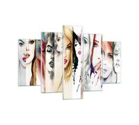 Cuadro Sobre Vidrio 150x100cm Cuadros Pared Mujeres belleza señora Ilustración