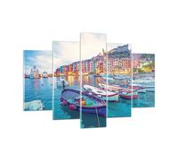 Cuadro Sobre Vidrio 150x100cm Cuadros Pared Oporto Barcos Los Colores Wall Art
