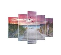 Cuadro Sobre Vidrio 150x100cm Cuadros Pared Playa Arena Aves Wall Art Prints
