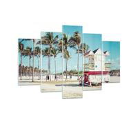Cuadro Sobre Vidrio 150x100cm Cuadros Pared playa miami florida Wall Art Prints