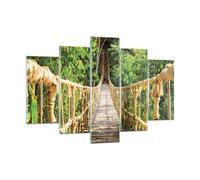 Cuadro Sobre Vidrio 150x100cm Cuadros Pared Puente Cuerda Selva Wall Art Prints
